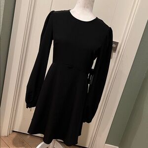 Lulu's Classic Black Long Sleeve Dress NWT, medium